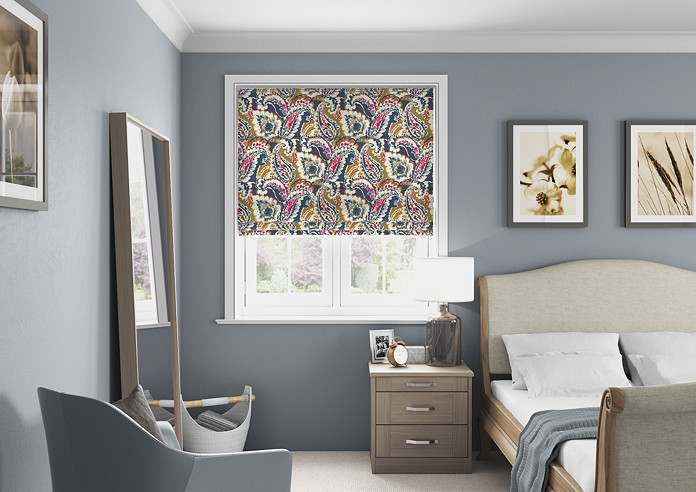 Aretha, Navy - Roman Blind - Image 5